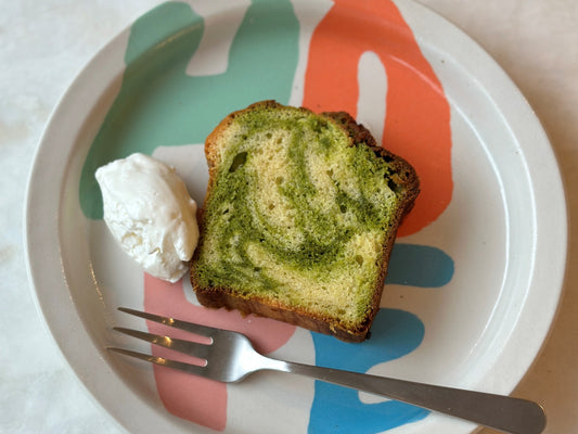 抹茶とホワイトチョコレートのパウンドケーキ